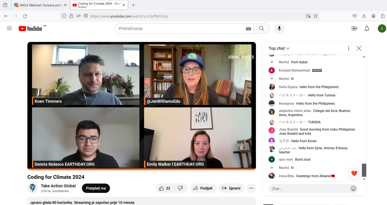 live event Coding for Climate 2024 - Earth Day - eTwinning project